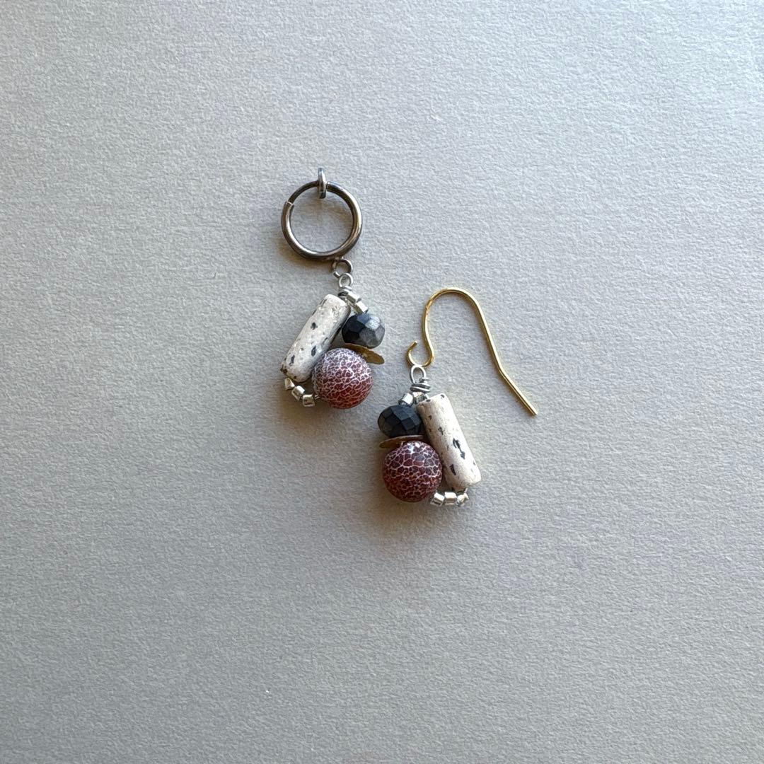 no.175 霜降りの倒木　胡麻塩陶器