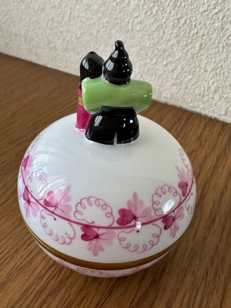 【美品】ヘレンド 雛小筺 ピンクパセリ