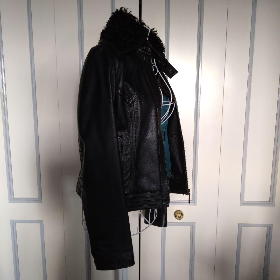 VIVIENNE TAM レザージャケット　本革　レザー　ドラゴン　ファー　S