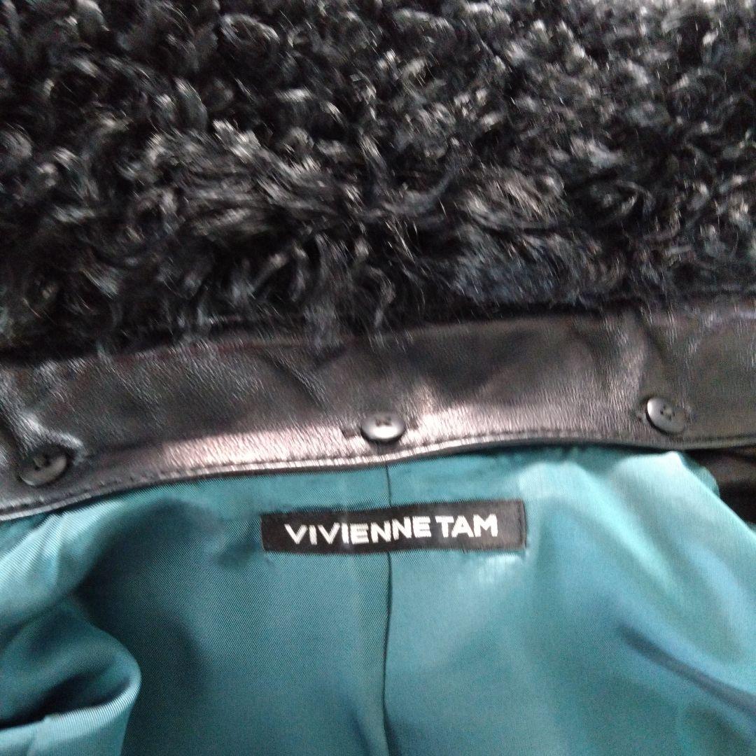 VIVIENNE TAM レザージャケット　本革　レザー　ドラゴン　ファー　S