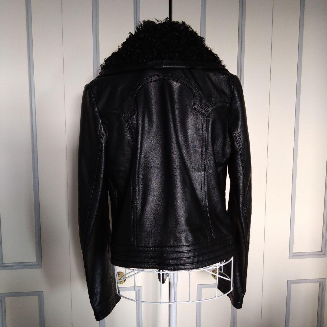 VIVIENNE TAM レザージャケット　本革　レザー　ドラゴン　ファー　S