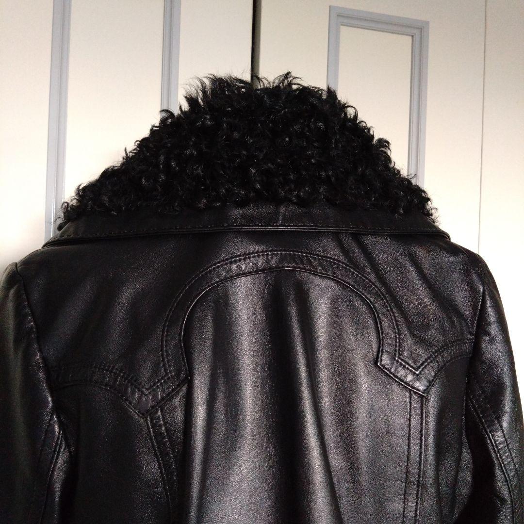 VIVIENNE TAM レザージャケット　本革　レザー　ドラゴン　ファー　S
