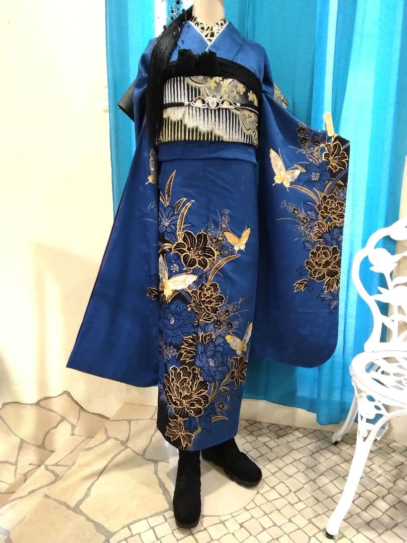 振袖フルセット、正絹振袖成人式、落款、半襟、重ね衿、帯揚げ帯締め、西陣袋帯、襦袢