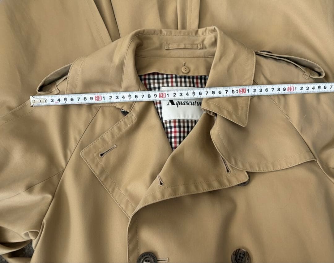 アクアスキュータム トレンチコート ロング サイズ8 ベージュ
