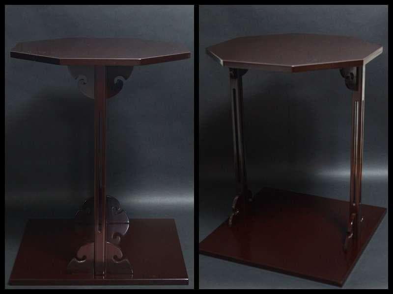 茶道具 指物師 田原一斎造 『寿棚』木製漆塗り溜塗 組立式