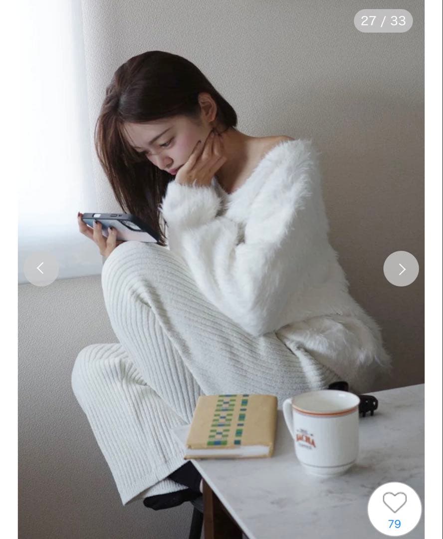 【年始値下げ】新品未使用タグ付きSNIDELシャギーセットアップ完売品