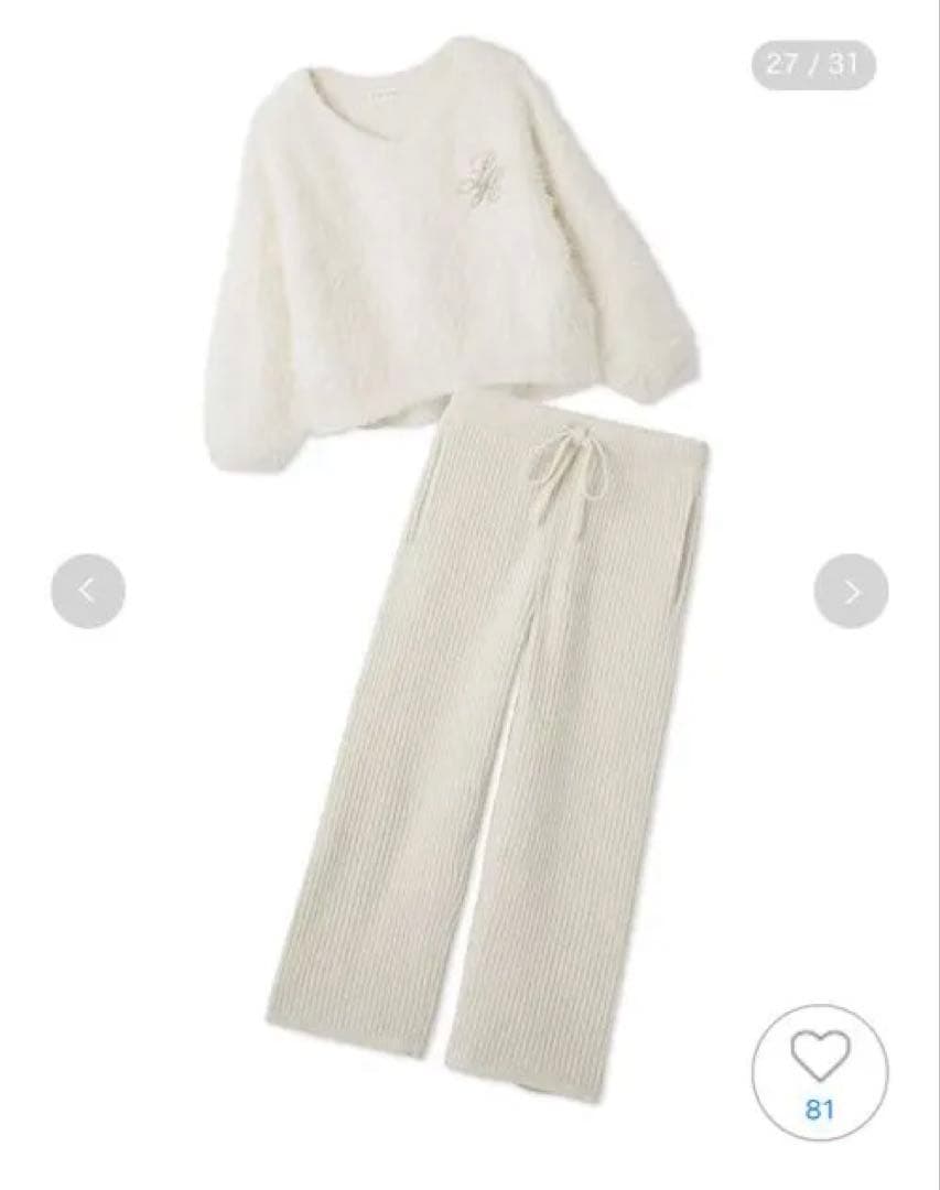 【年始値下げ】新品未使用タグ付きSNIDELシャギーセットアップ完売品