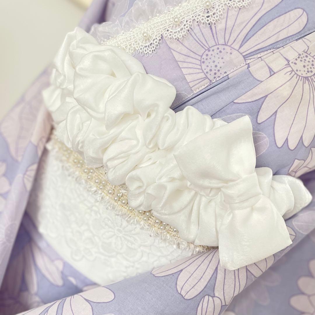 今流行りのショルダーレースフリルパール　成人式振袖　卒業式袴　浴衣着物　七五三