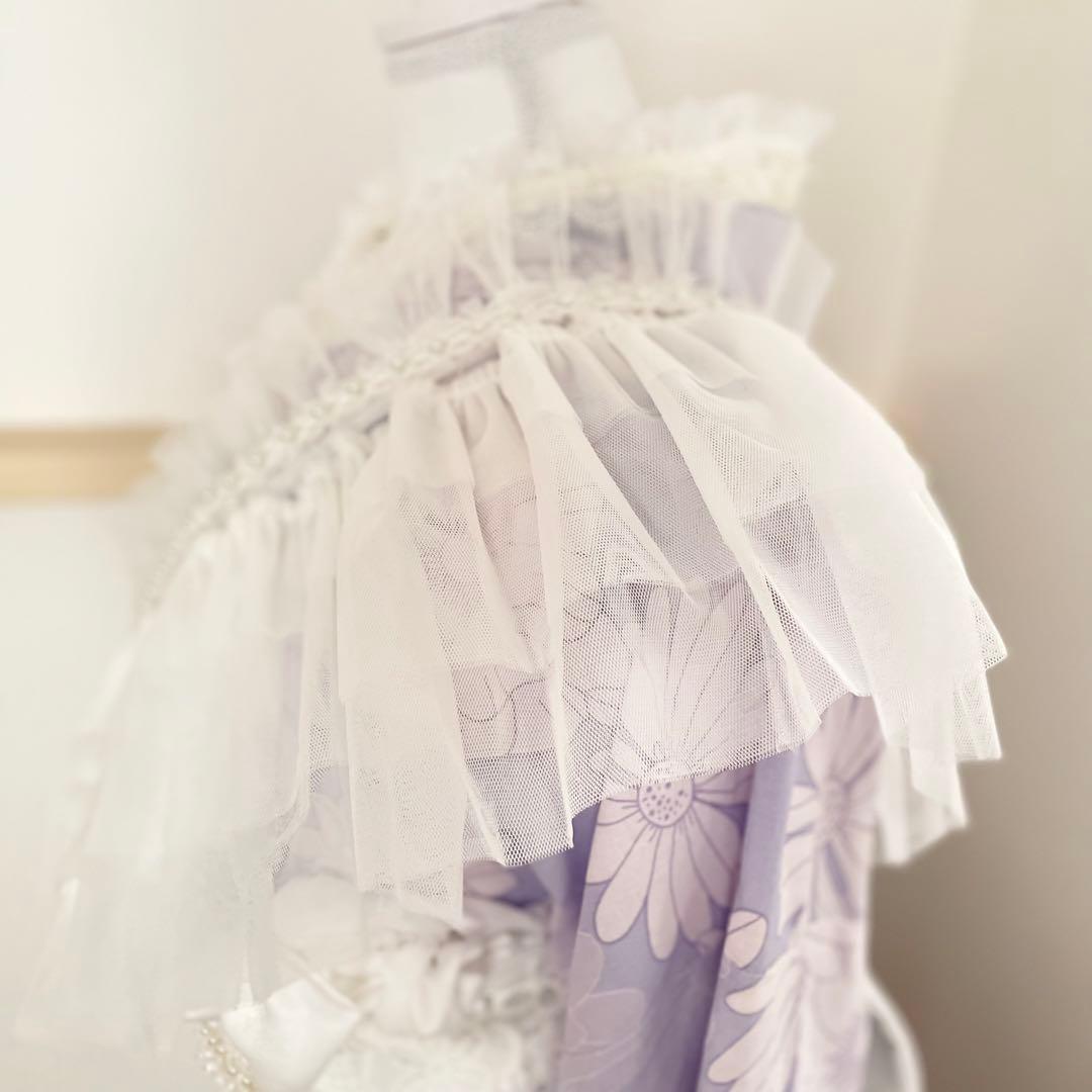 今流行りのショルダーレースフリルパール　成人式振袖　卒業式袴　浴衣着物　七五三