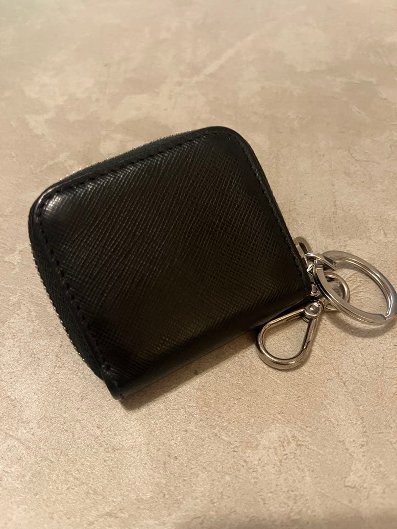プラダ 小銭入れ ケース ブラック 黒 レザー PRADA 財布 メンズ