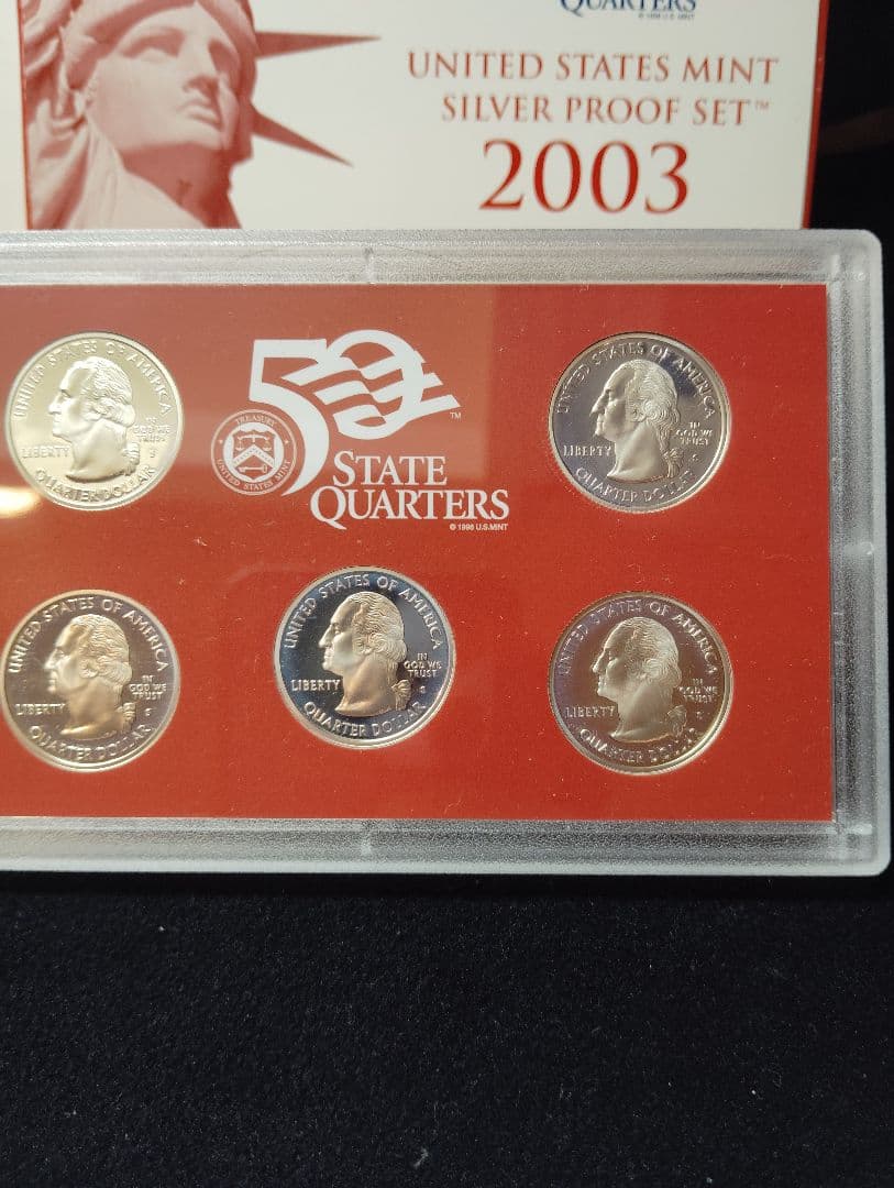 2003年 アメリカ 50州記念銀貨 シルバープルーフセット
