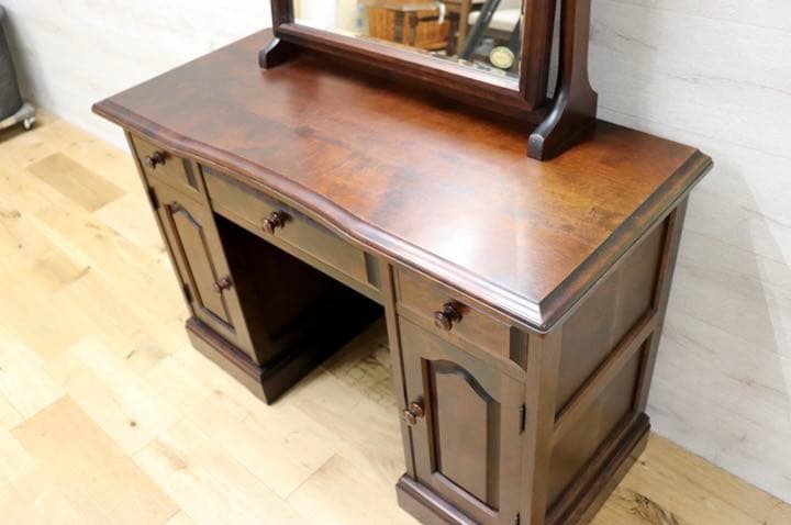 GMFN117○北海道民芸家具 ドレッサー 鏡台 化粧台 ミラー チェスト 収納