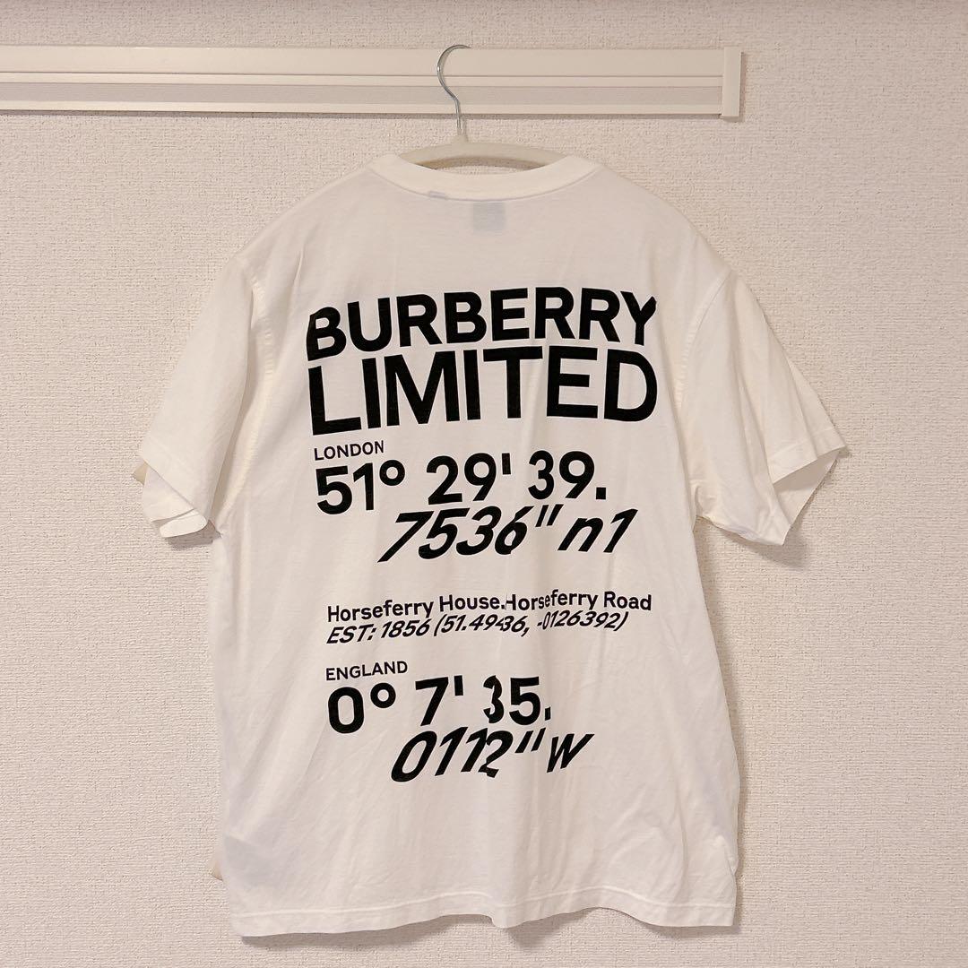 BURBERRY Tシャツ S ホワイト バーバリー