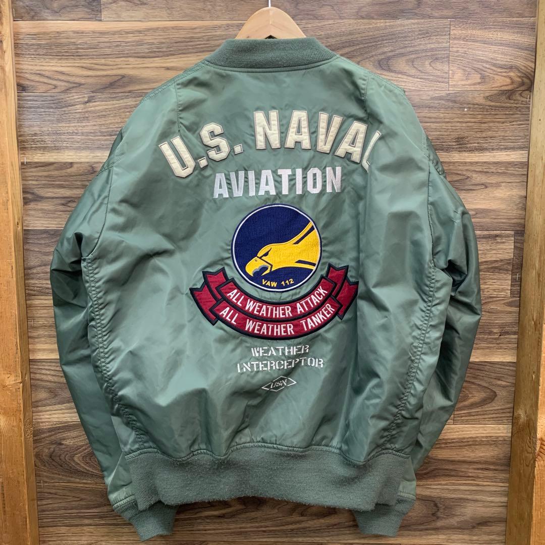 中古 AVIREX U.S.NAVAL AVIATION MA-1