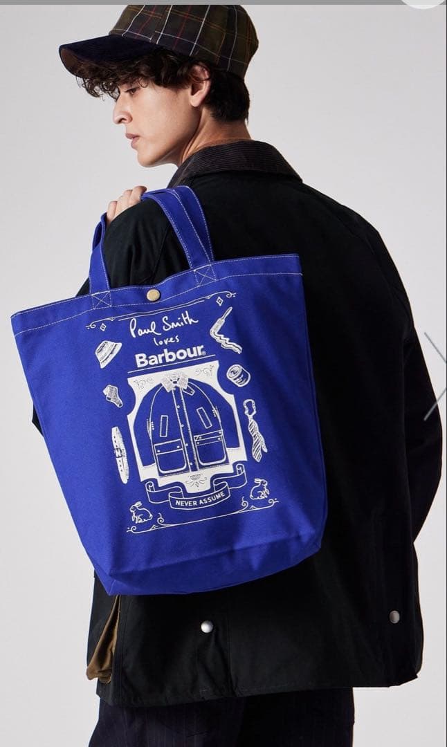 Paul Smith x Barbour トートバッグ