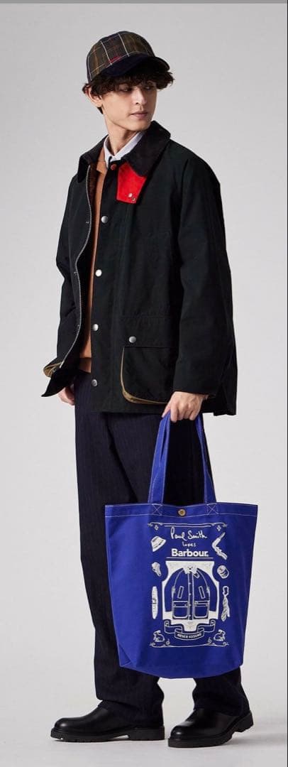 Paul Smith x Barbour トートバッグ