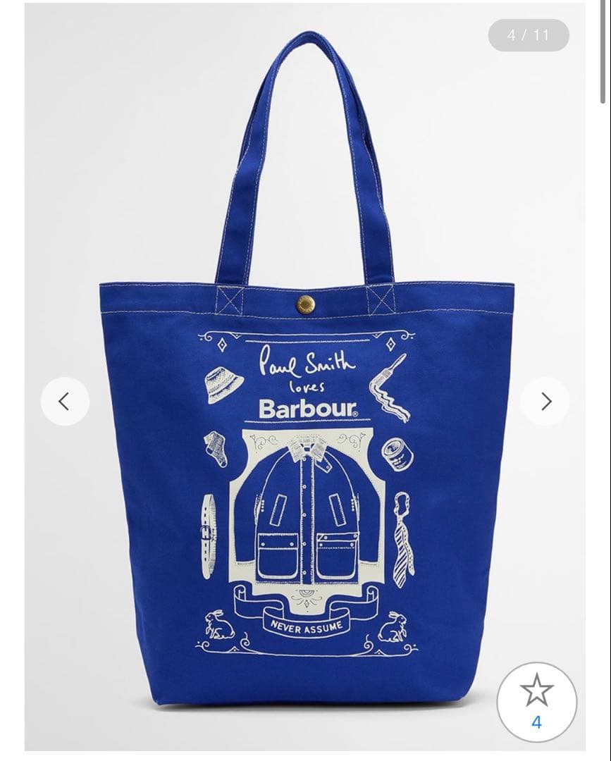Paul Smith x Barbour トートバッグ