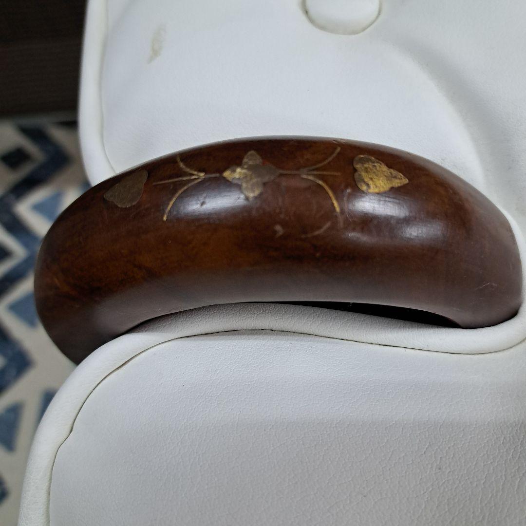 ♡アンティーク　象嵌 　金彩 オットマン チェア スツール 鞍型 白♡