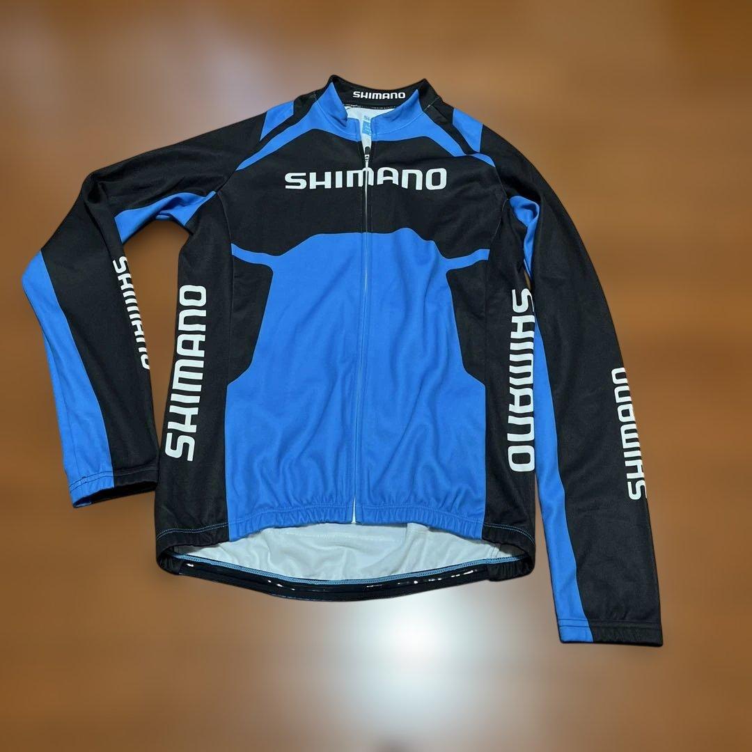 SHIMANO サイクルジャージ 青/黒 EU S