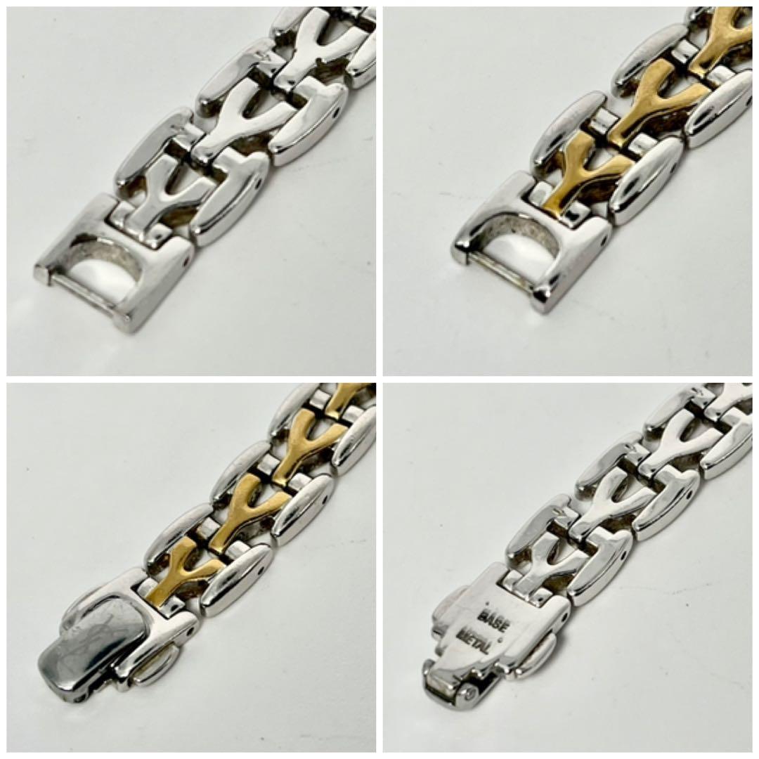 【稼働品】イヴサンローラン クォーツ 腕時計 コンビ 5421-H08314