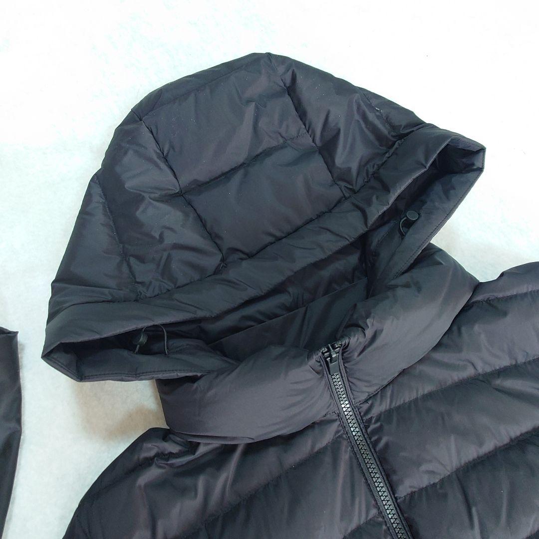 UNIQLO ウルトラライトダウン　ロングコート ブラック　巾着付　ＸＬ