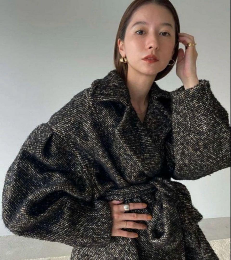 CLANE クラネ　MIX LOOP TWEED BOX COAT ツイード