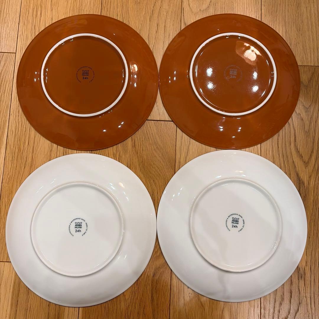 アラビア　プレート　4枚セット ブラウン ベージュ