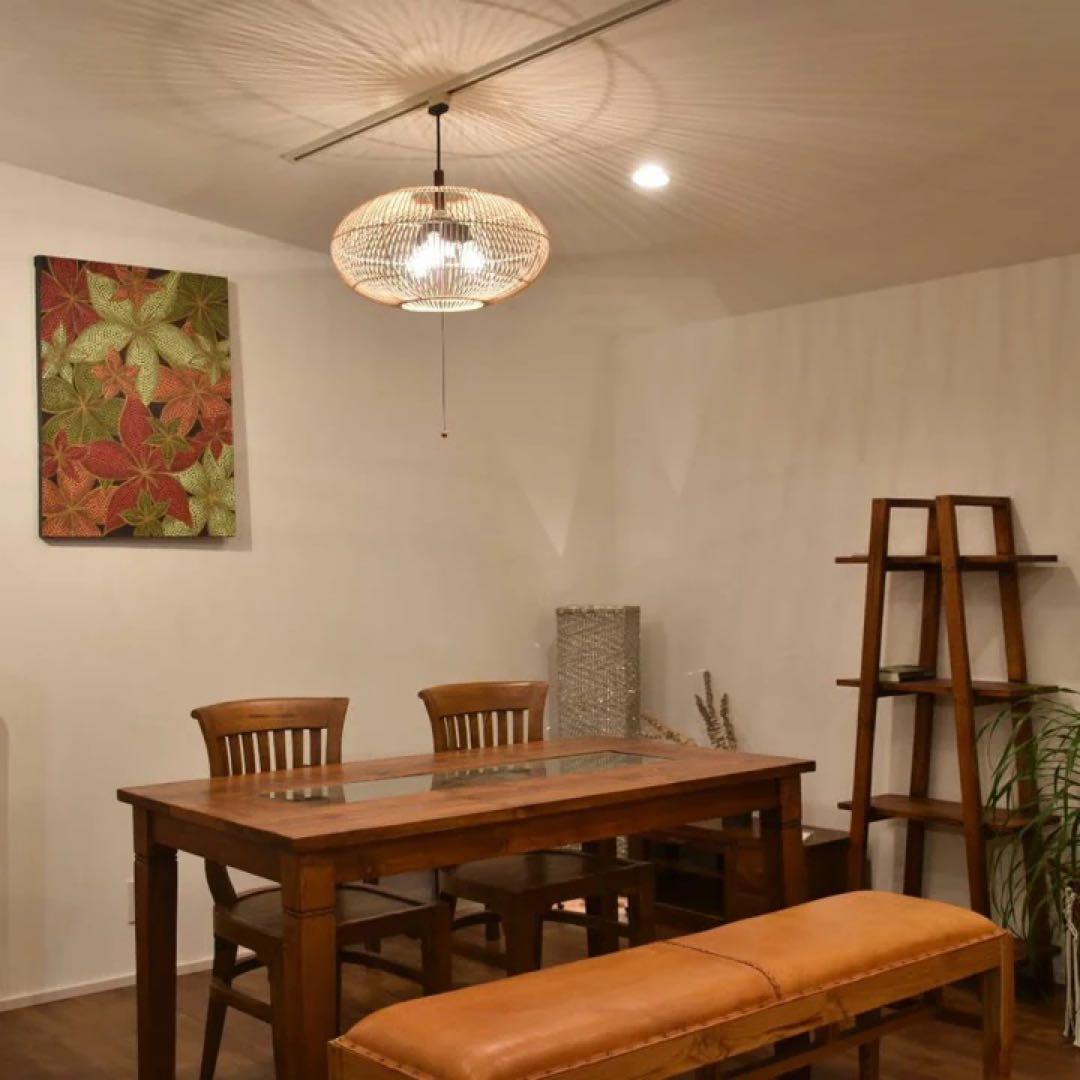 【訳あり】バリ島ラタン天井照明Φ50cm 通常18,150円がなんと！