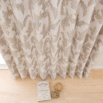 ニトリ オーダーカーテン【２倍ヒダ】【裏地あり】【タッセル付き】