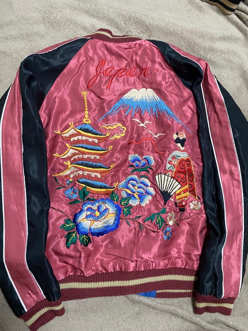 TAILOR 東洋 日本限定 虎 富士 スカジャン ２面用 サテン 芸者