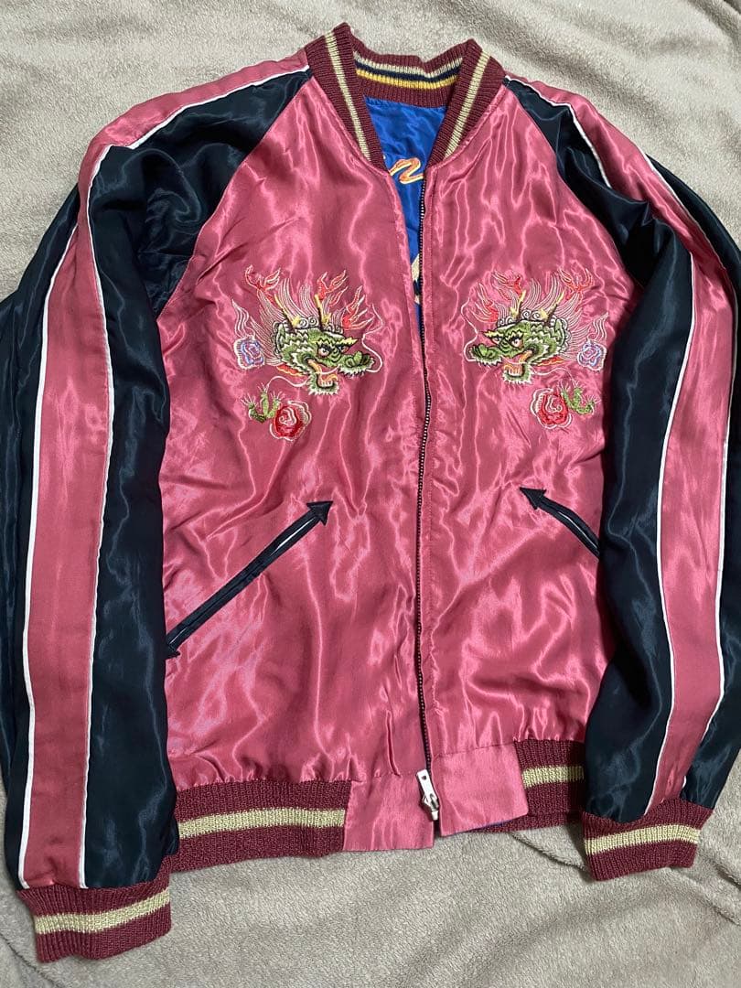 TAILOR 東洋 日本限定 虎 富士 スカジャン ２面用 サテン 芸者