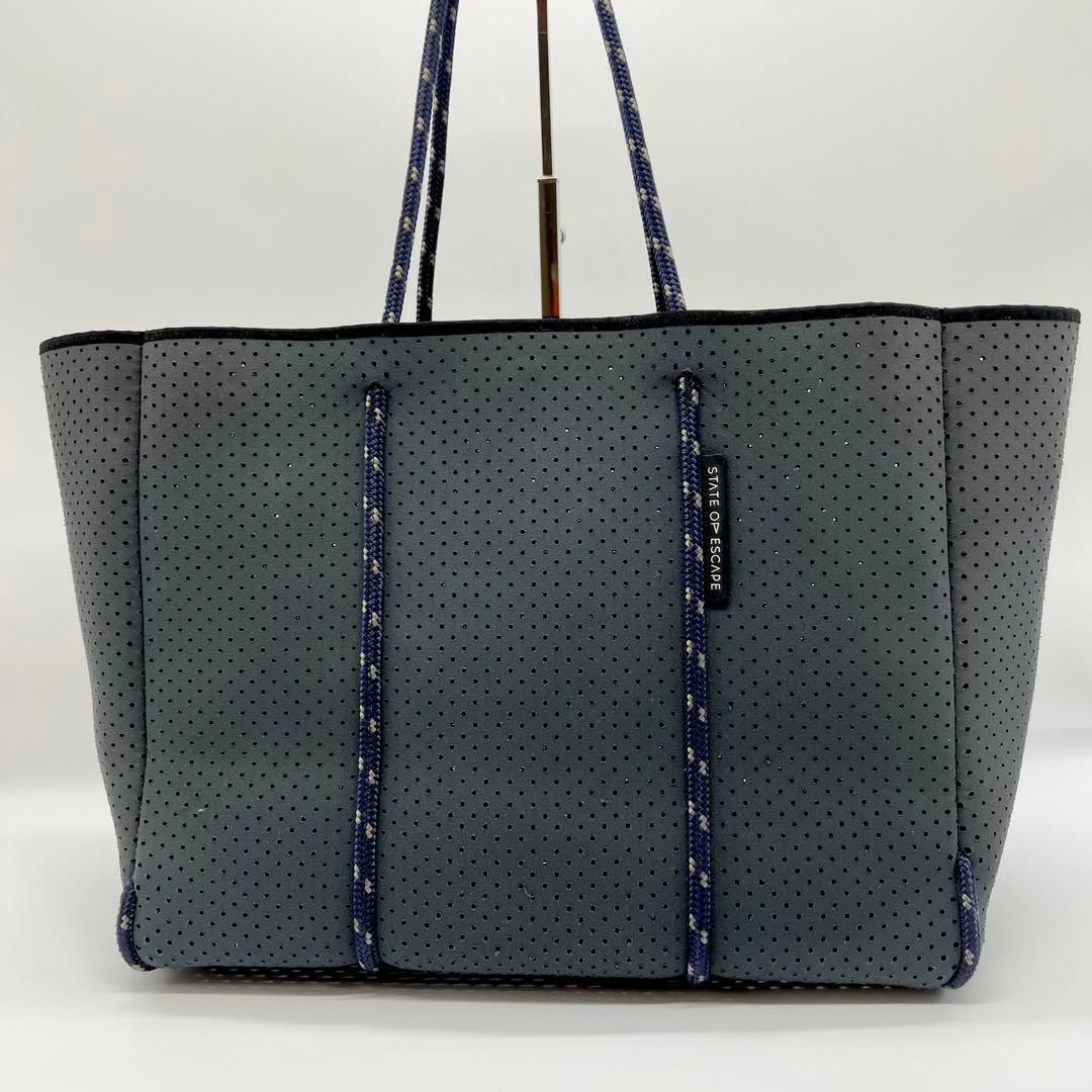 良品✨ステイトオブエスケープ　トートバッグ　フライングソロ　ダークグレー　ポーチ