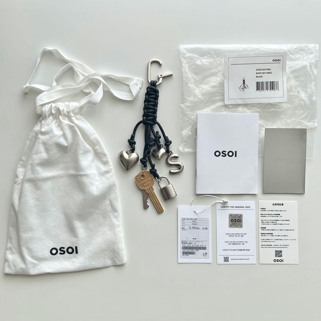 【新品】OSOI ロープキーリング ブラック UNITED ARROWS 別注品