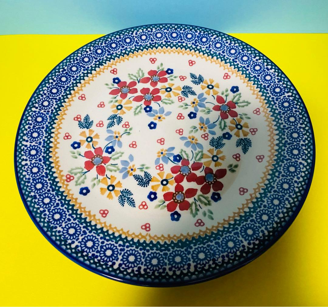 ポーランド食器 ヴィンテージ ポーリッシュポタリー 22cm プレート 2点