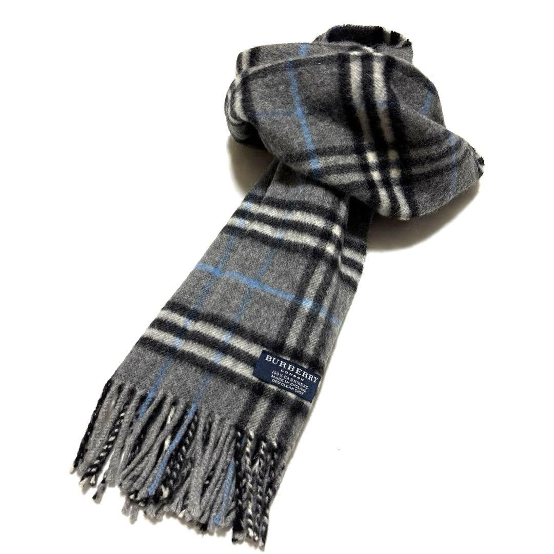希少カラー✨バーバリー　マフラー　ノバチェック　カシミヤ100%　美品