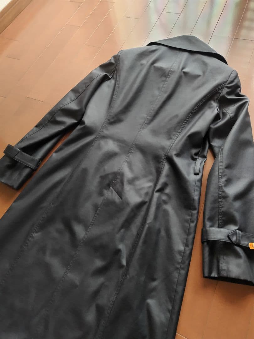 エムプルミエ　ロングトレンチコート　ネイビー