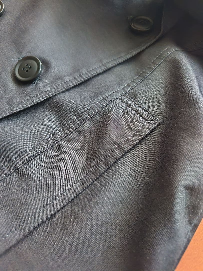 エムプルミエ　ロングトレンチコート　ネイビー