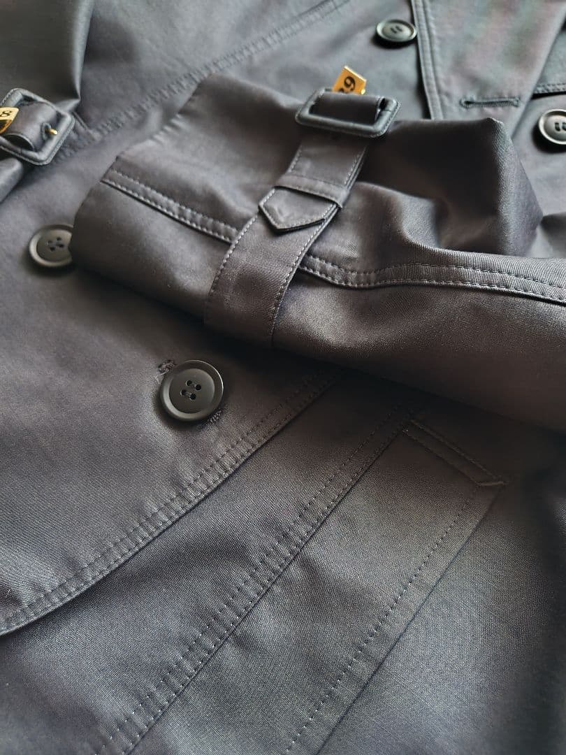 エムプルミエ　ロングトレンチコート　ネイビー