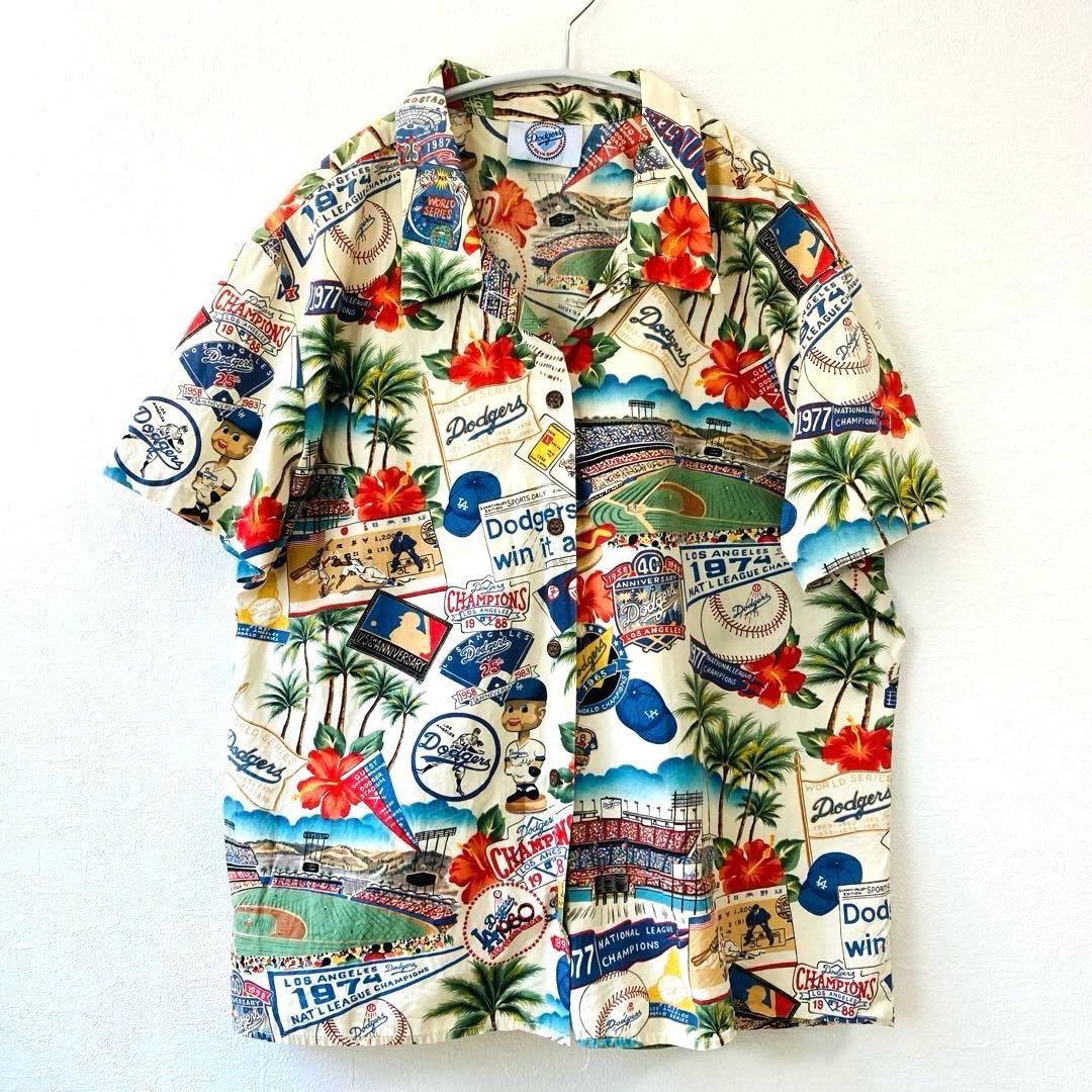 超激レア★大谷翔平　レインスプーナー×MLB アロハ ドジャース ベージュ 男女