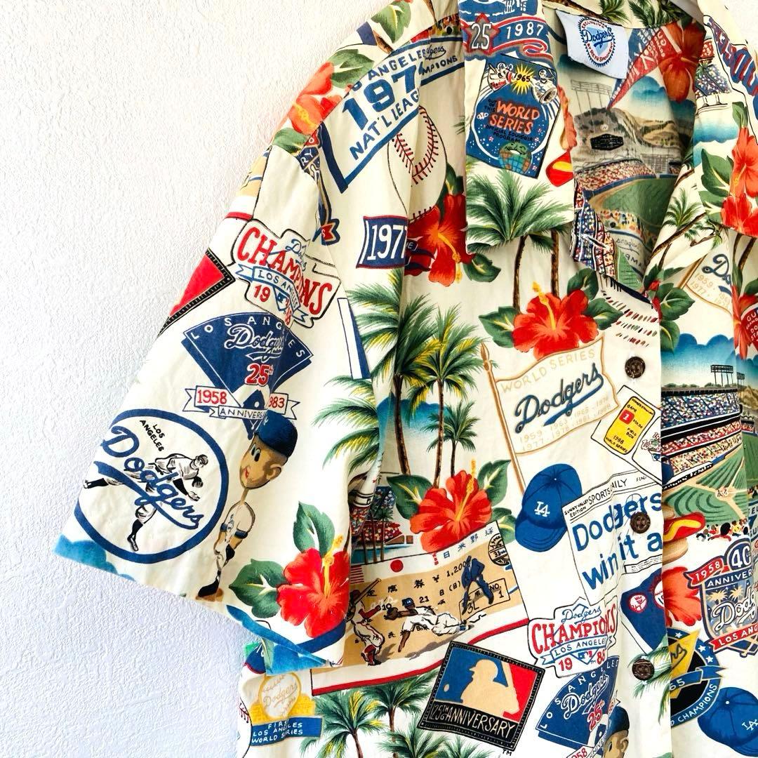 超激レア★大谷翔平　レインスプーナー×MLB アロハ ドジャース ベージュ 男女