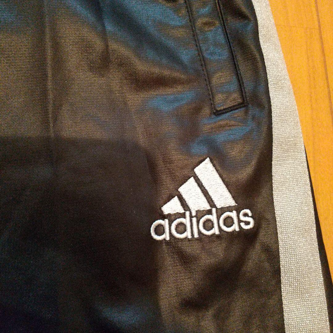 adidas ジャージ　上下セットアップ　黒白光沢　サイズO
