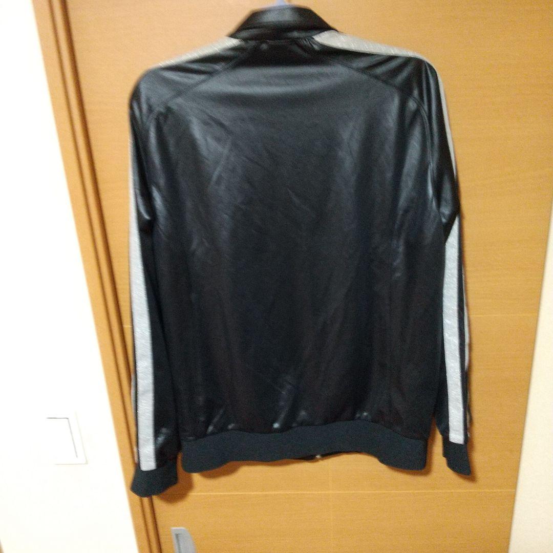 adidas ジャージ　上下セットアップ　黒白光沢　サイズO