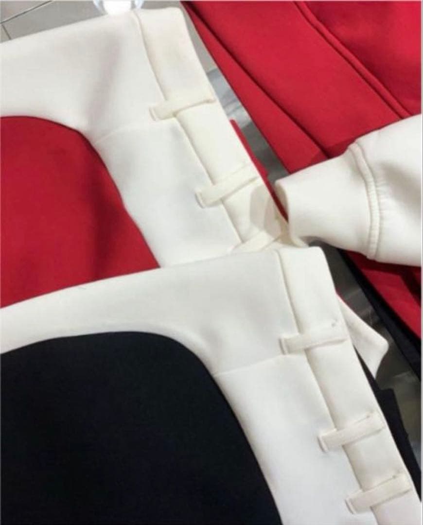 【新品タグ付き】ジュンアンドロペ セットアップ　レッド　ボンディング