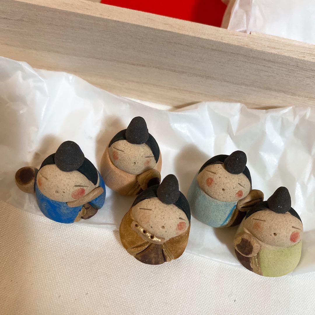 雛人形　花木箱　雛段飾り　陶器ひな人形　雛祭り　収納できる雛人形セット　瀬戸焼