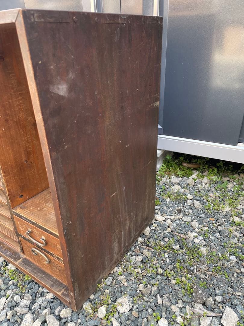 昭和レトロビンテージ 木製カルテ棚 書類棚 当時物アンティークブロカント蚤の市