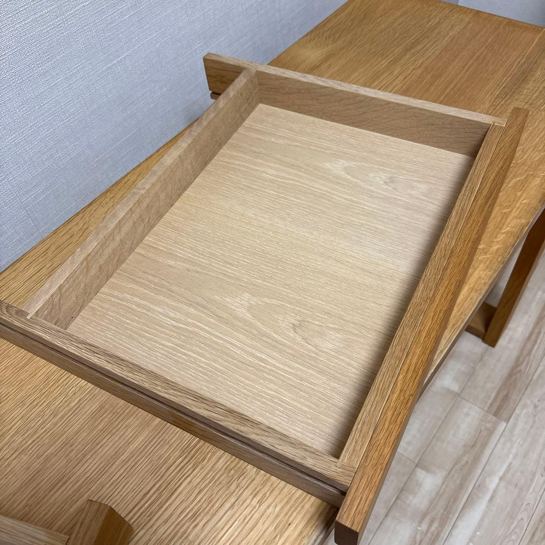 飛騨産業　HIDA 勉強机　引き出し2コ　　180cm×46cm 補助脚付き