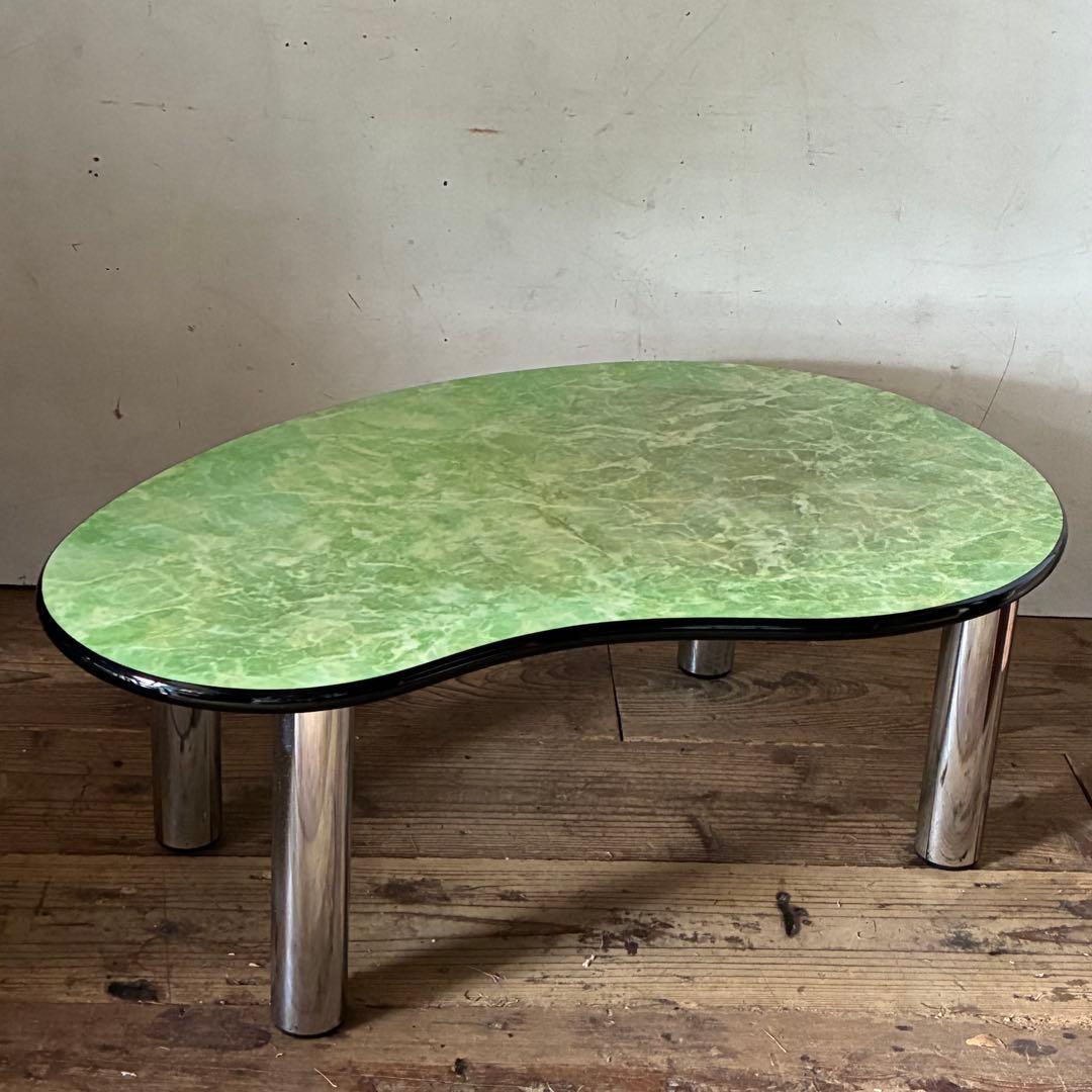 ヴィンテージ レトロ マーブル 変形テーブル センターテーブル