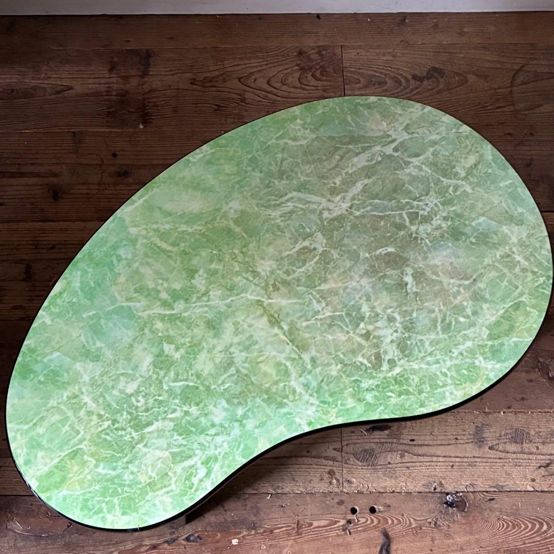 ヴィンテージ レトロ マーブル 変形テーブル センターテーブル