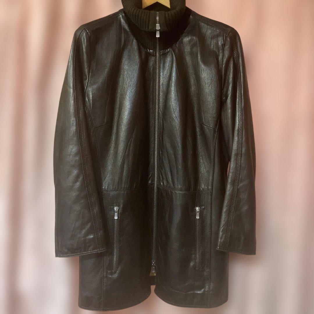 SalfraサルフラITALY製高級レディースレザージャケット44裏地ファー