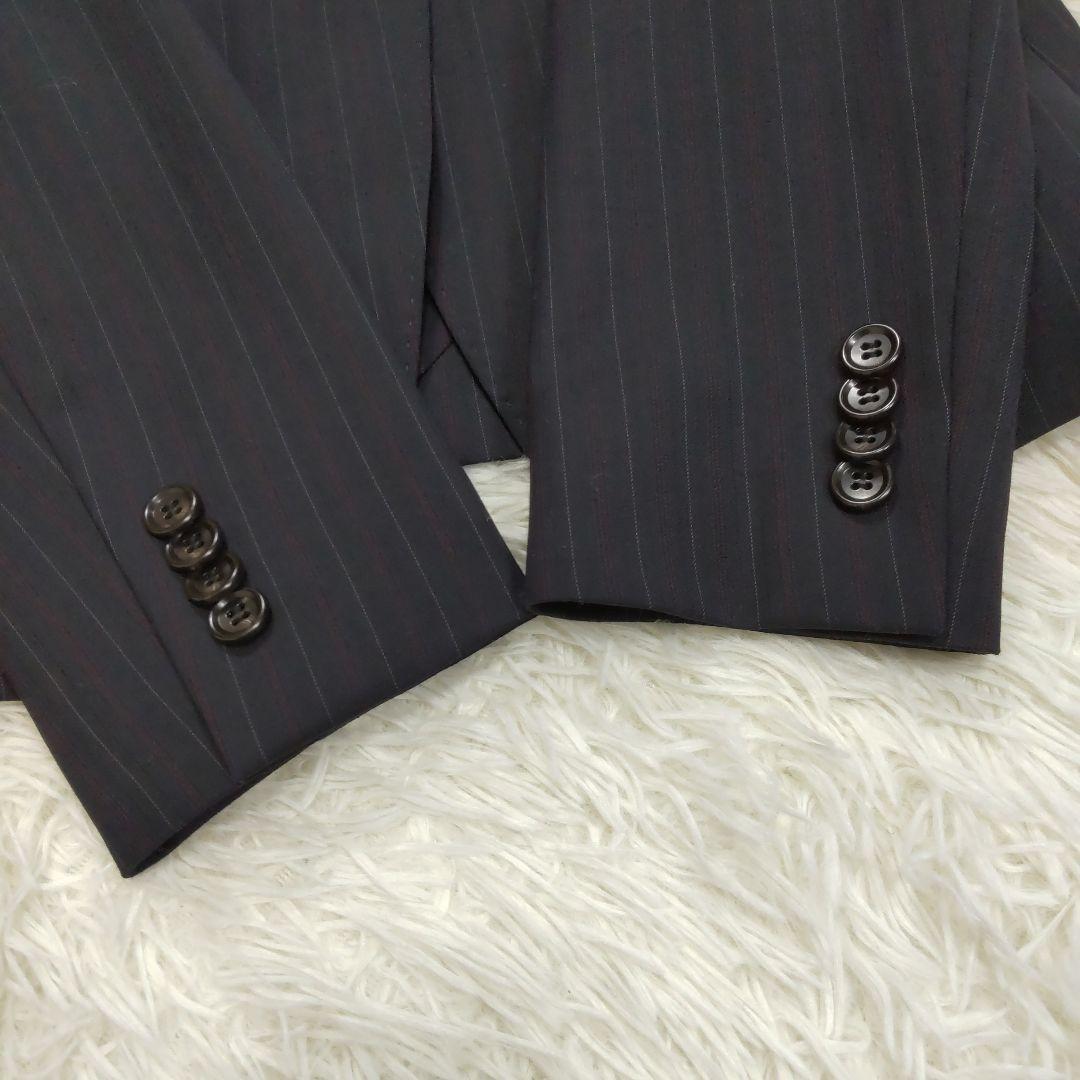 クミキョク 生地 YUNSA パンツスーツ ネイビー ストライプ サイズ2 M